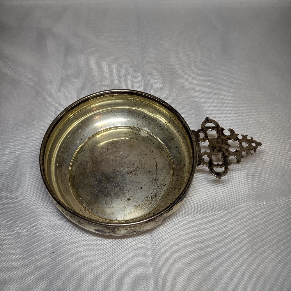 Antique sterling silver porringer